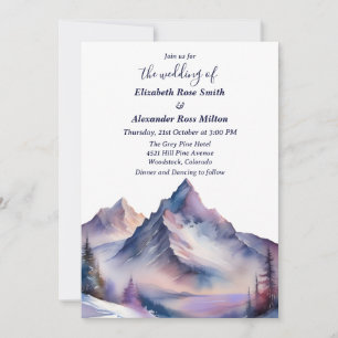Convites Casamento com paisagens cobertas de neve