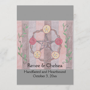 Convites Casamento com Pavimentação do Pêssego da Apple 