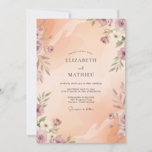 Convites Casamento com Pétala de Damasco Rosa Velho