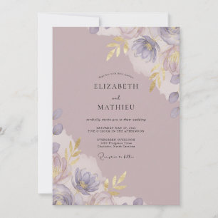 Convites Casamento com Pétala Murcha de Mauve