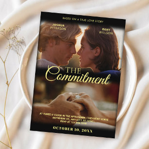Convites Casamento com poster de filme do Classic Romance