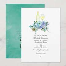 Casamento com Provando de vinho de mint e Blue Boh