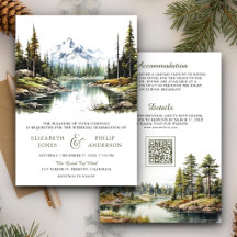 Casamento com QR Code do Lago da Floresta da Monta