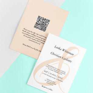 Convites Casamento com QR-Code e E comercial em Pele de Pês
