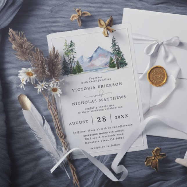 Convites Casamento com QR Code Orçamentário de Árvore da Fl (Criador carregado)