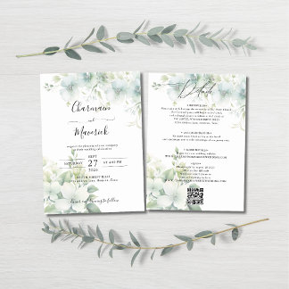 Convites Casamento com QR code Orçamento de Vegetação Elega