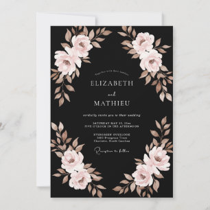 Convites Casamento com Ranunculus Eucalipto e Champanhe Pre