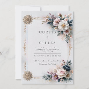 Convites Casamento com Renda Marfim e Rubor