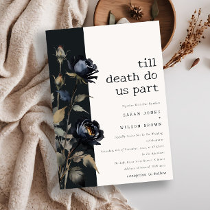 Convites Casamento com Rosa preto de cor branca escura egíp