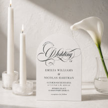 Casamento com roteiro clássico preto e branco