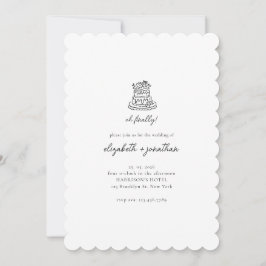Convites Casamento com Roteiro Minimalista Oh Finalmente