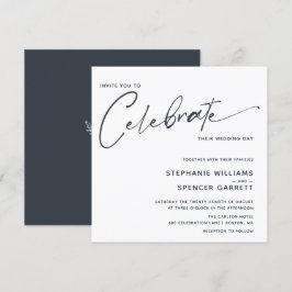 Convites Casamento com Roteiro Moderno Minimalista Simples