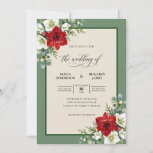 Convites Casamento com Sálvia de Anêmona Vermelha