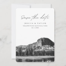 Casamento com Save the Date do Parque Nacional de 