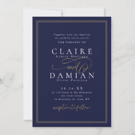 Convites Casamento com Script Romântico de Elegância Simple