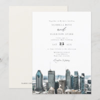 Casamento com Skyline Cidade de Montreal, Canadá
