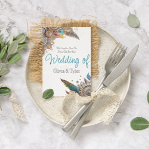 Convites Casamento com Steampunk, Flores Brancas e Penas