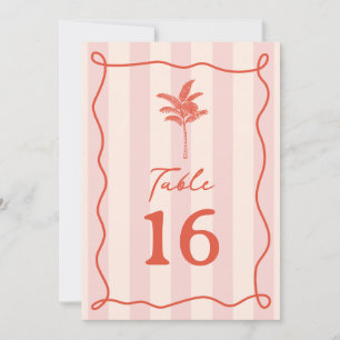 Convites Casamento com Stripe Rosa Palm Tree