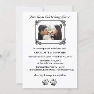 Convites Casamento com Tema de Cachorro com Foto Personaliz