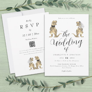 Convites Casamento com Tema de Dinossauro