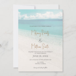 Convites Casamento com Tema de Praia à Beira-Mar