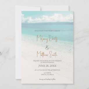 Convites Casamento com Tema de Praia à Beira-Mar
