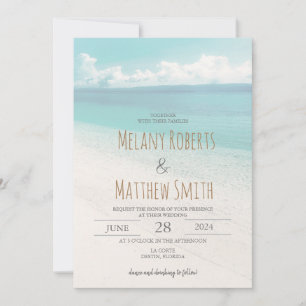 Convites Casamento com Themed Weding Praia do Oceano de Pra