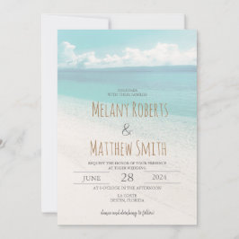 Convites Casamento com Themed Weding Praia do Oceano de Pra