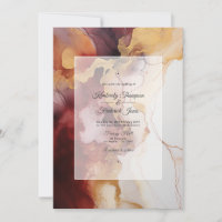 Casamento com Tinta Burgundy, Dourada e Marfim