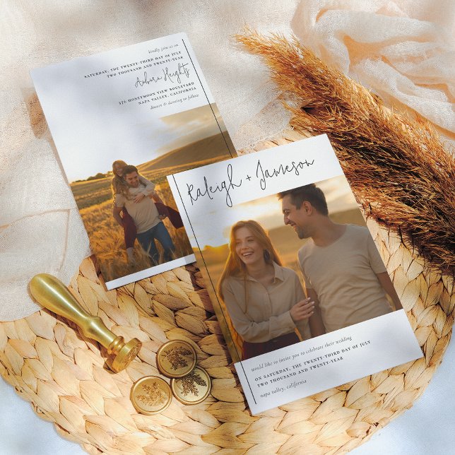 Convites Casamento com Tipografia Clássica de Script Modern (Criador carregado)