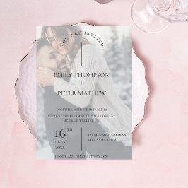 Convites Casamento com Tipografia de Efeito Fotográfico do 