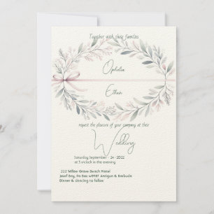 Convites Casamento com Tipografia do Chique Floral Crest