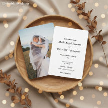 Casamento com Tipografia Elegante Minimalista e Fo