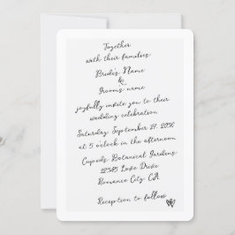 Convites Casamento com Tipografia Escrita Manuscrita de Man