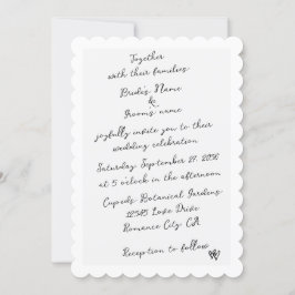 Convites Casamento com Tipografia Escrita Manuscrita de Man