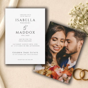Convites Casamento com Tipografia Fotográfica Moderna