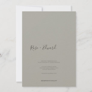 Convites Casamento com Tipografia Minimalista Moderna Silve