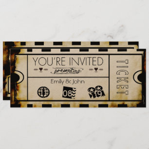 Convites Casamento com Tipografia Moderna com Vintage em Pa