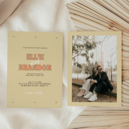 Convites Casamento com Tipografia Moderna de ElLIE Retro