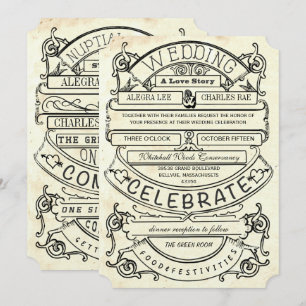 Convites Casamento com Tipografia Moderna do Chalkboard Vin