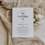 Convites Casamento com Tipografia Retro Simples<br><div class="desc">Convites Simples Modernos para Casamento Negro e Branco</div>