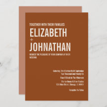 Casamento com Tipografia Simple Boho Terracotta