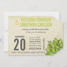 Convites Casamento com Tipografia Suculenta do Limão Amarel