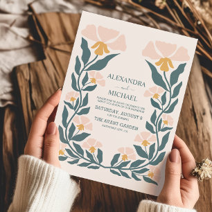 Convites Casamento com Tons Mogados Pensados do Retro Groov