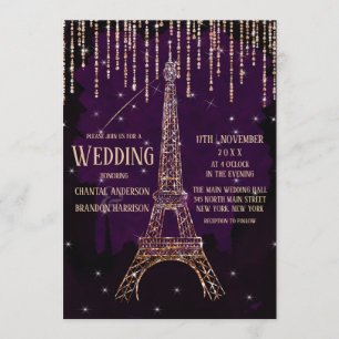 Convites Casamento com Torre Eiffel de Paris