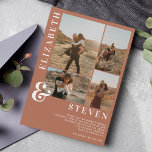 Convites Casamento com uma ampersa de terracotta moderna e<br><div class="desc">O moderno boho terracotta e o simples e branco,  o simples e simples ampersor,  e o casamento fotográfico 5</div>