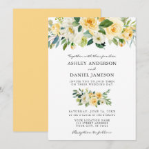 Casamento com vegetação amarela aquática