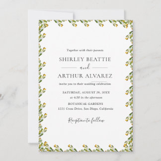 Convites Casamento com Verde de Eucalipto Elegante