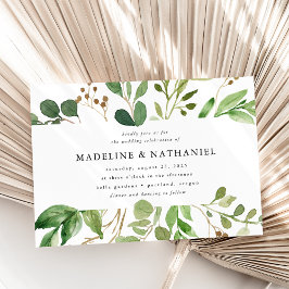 Convites Casamento com Verde em Aquarela
