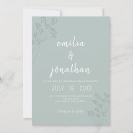 Convites Casamento com Verde Floral